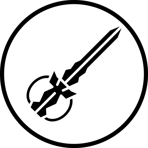 Diseño vectorial de las espadas Estilo del icono