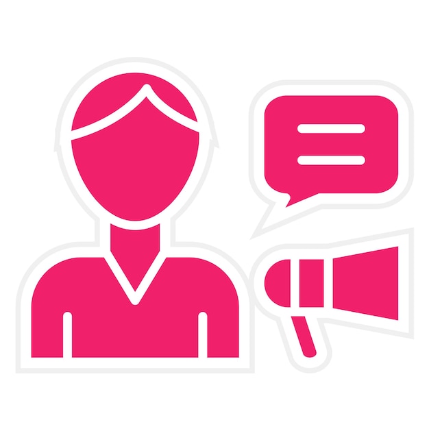 Diseño vectorial Especialista en relaciones públicas Estilo de icono masculino