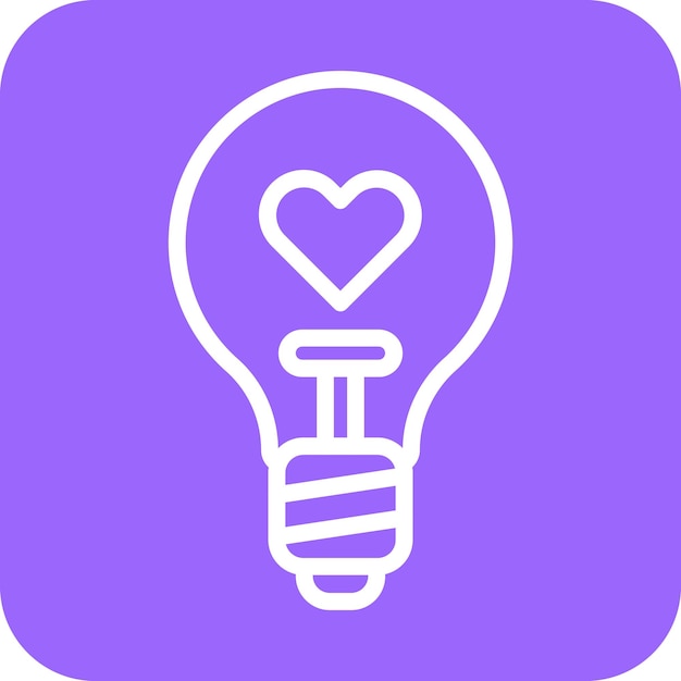 Diseño vectorial Esperanza de vida de la lámpara Estilo del icono