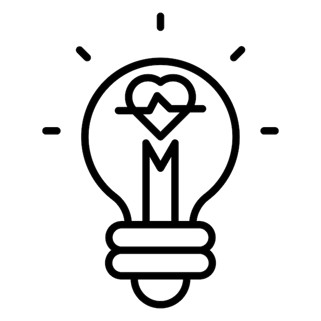 Diseño vectorial Esperanza de vida de la lámpara Estilo del icono