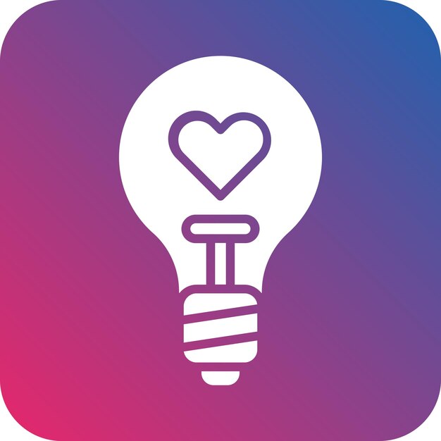 Diseño vectorial Esperanza de vida de la lámpara Estilo del icono