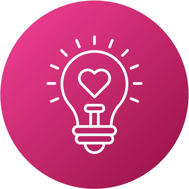Diseño vectorial Esperanza de vida de la lámpara Estilo del icono