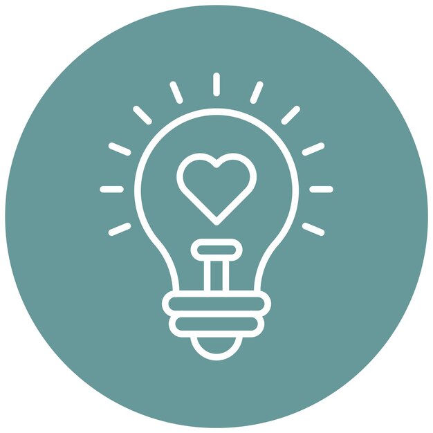 Diseño vectorial Esperanza de vida de la lámpara Estilo del icono