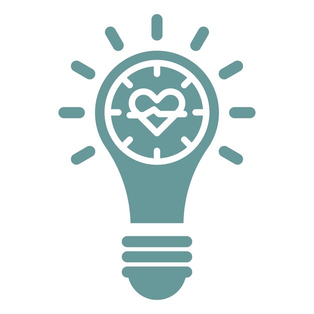 Diseño vectorial Esperanza de vida de la lámpara Estilo del icono