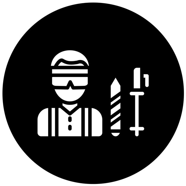 Diseño vectorial Esquiador Estilo de ícono masculino