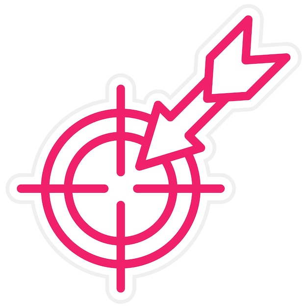 Diseño vectorial Establezca objetivos Estilo del icono