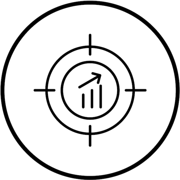 Diseño vectorial Establezca objetivos Estilo del icono