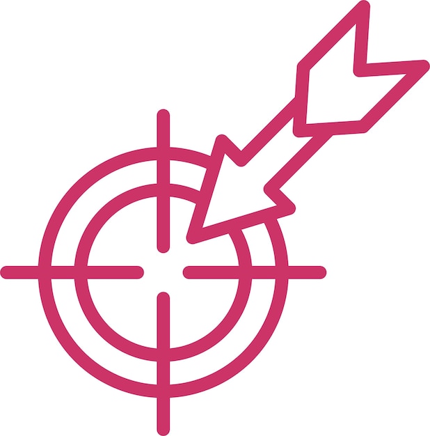 Diseño vectorial Establezca objetivos Estilo del icono
