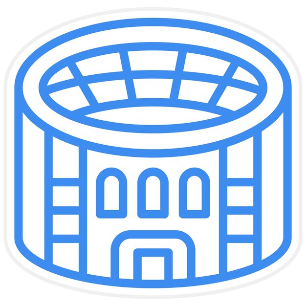 Diseño vectorial Estadio Estilo de icono