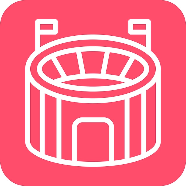 Diseño vectorial Estadio Estilo de icono