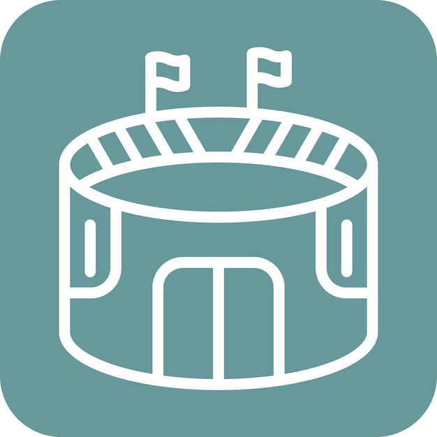 Diseño vectorial Estadio Estilo de icono