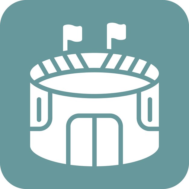 Diseño vectorial Estadio Estilo de icono