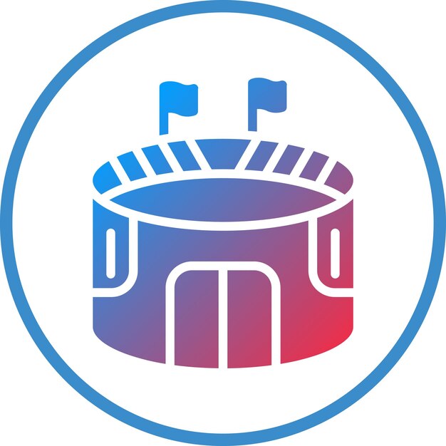 Diseño vectorial Estadio Estilo de icono