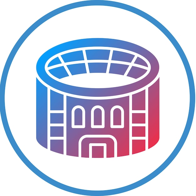Diseño vectorial Estadio Estilo de icono
