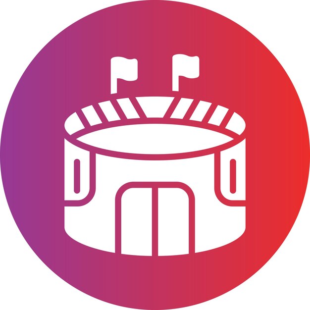 Diseño vectorial Estadio Estilo de icono