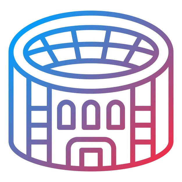 Diseño vectorial Estadio Estilo de icono