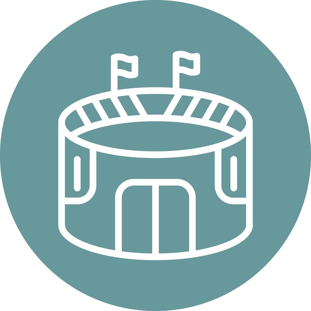 Diseño vectorial Estadio Estilo de icono