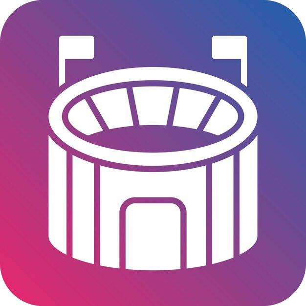 Diseño vectorial Estadio Estilo de icono
