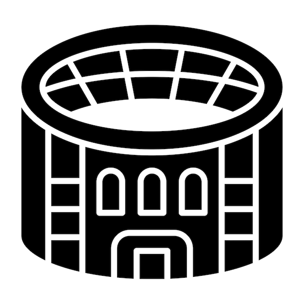 Diseño vectorial Estadio Estilo de icono