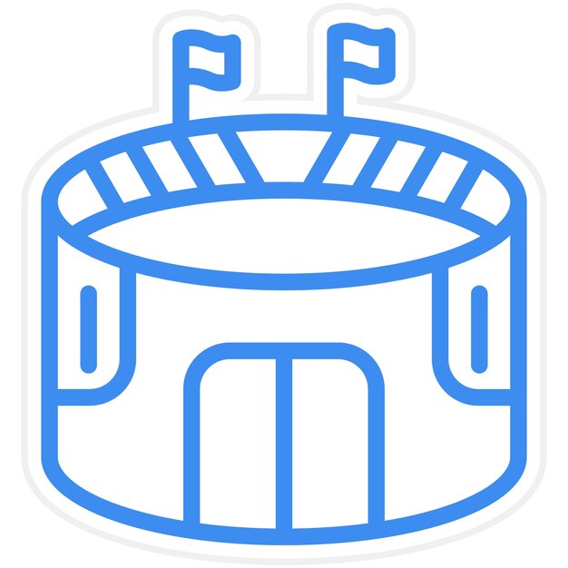 Diseño vectorial Estadio Estilo de icono