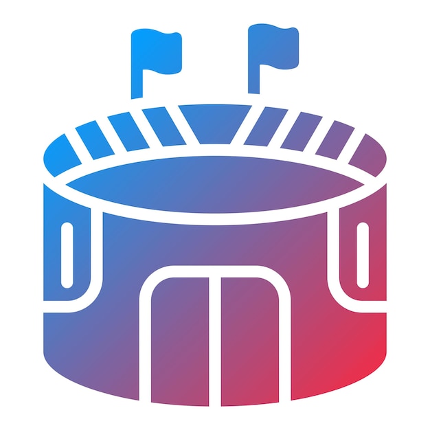 Diseño vectorial Estadio Estilo de icono