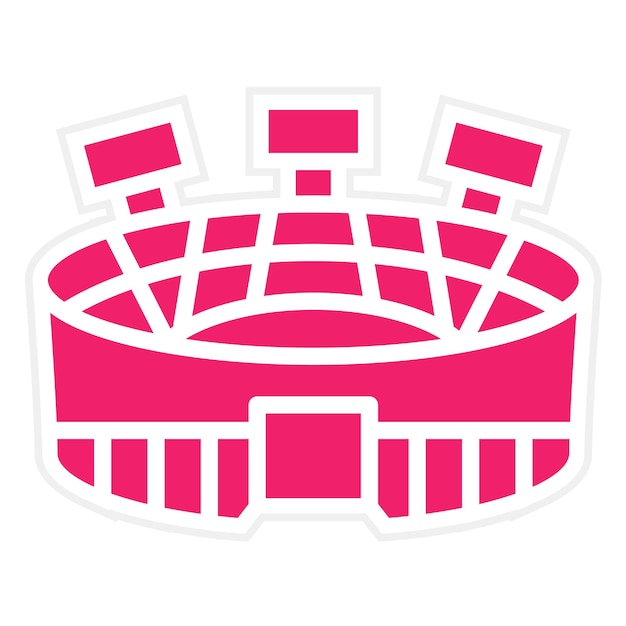 Diseño vectorial Estadio Estilo de icono