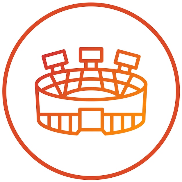 Diseño vectorial Estadio Estilo de icono