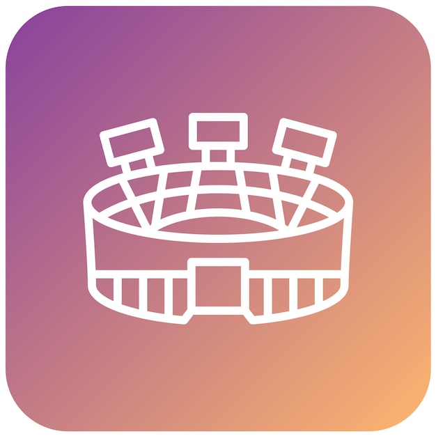 Diseño vectorial Estadio Estilo de icono