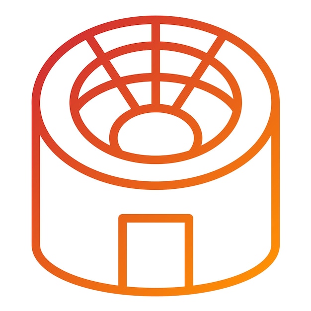 Diseño vectorial Estadio Estilo de icono