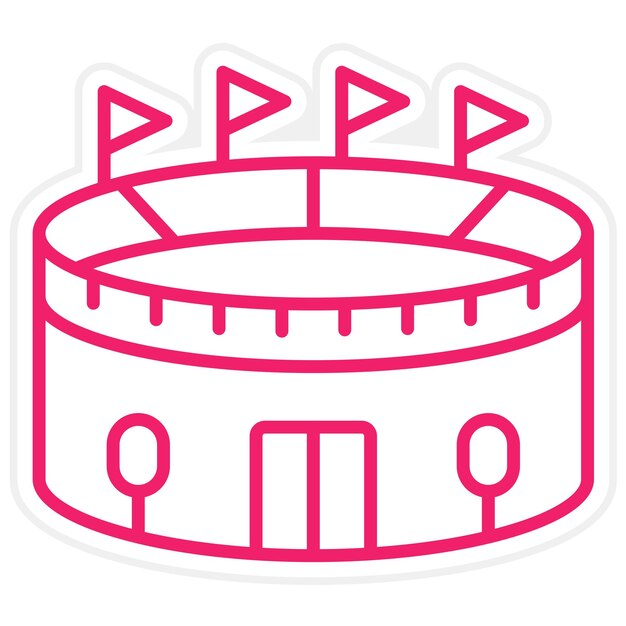 Diseño vectorial Estadio Estilo de icono