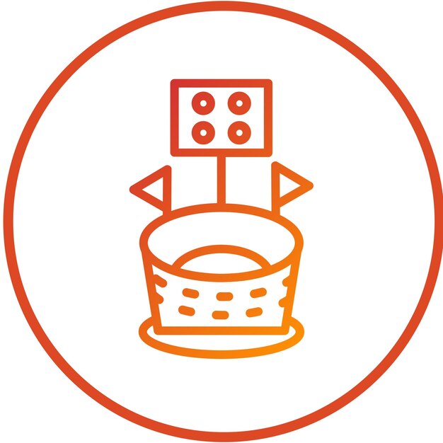 Diseño vectorial Estadio Estilo de icono