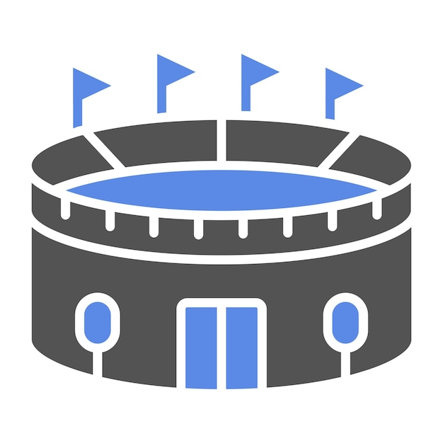 Diseño vectorial Estadio Estilo de icono