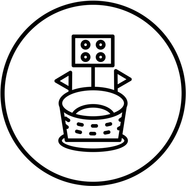 Diseño vectorial Estadio Estilo de icono