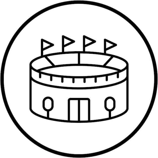 Diseño vectorial Estadio Estilo de icono