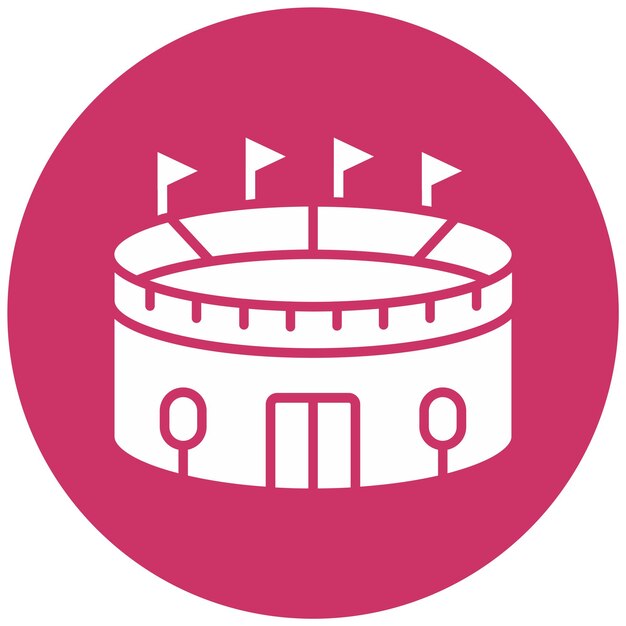 Diseño vectorial Estadio Estilo de icono