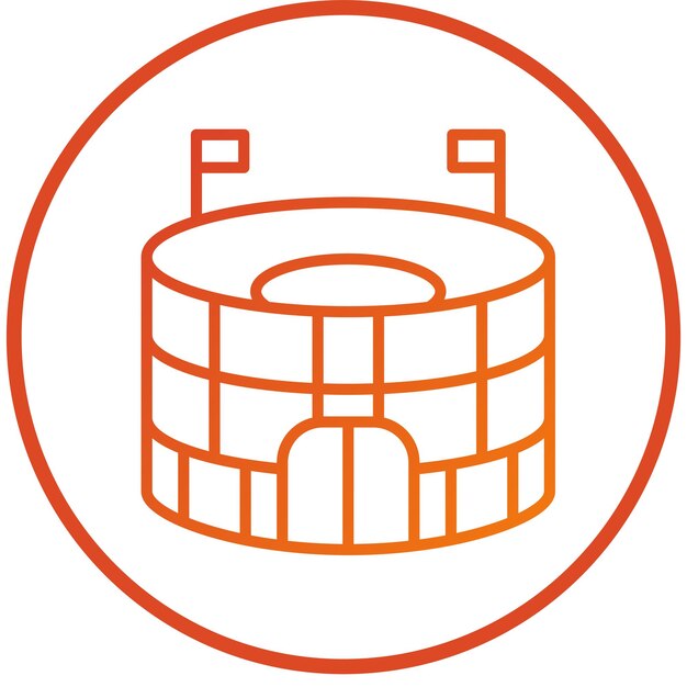 Diseño vectorial Estadio Estilo de icono