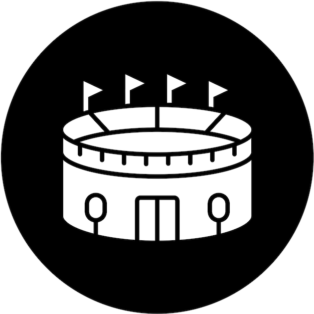 Diseño vectorial Estadio Estilo de icono