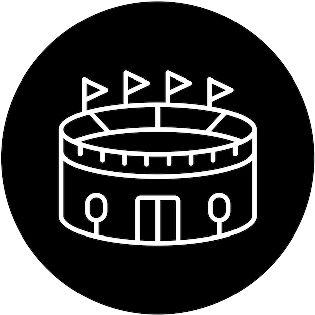 Diseño vectorial Estadio Estilo de icono