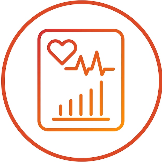 Diseño vectorial Estadística de salud Estilo del icono