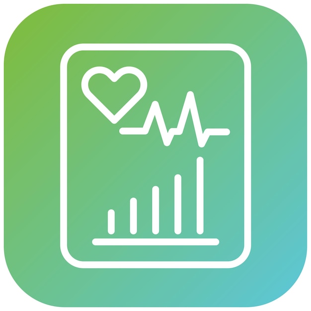 Diseño vectorial Estadística de salud Estilo del icono