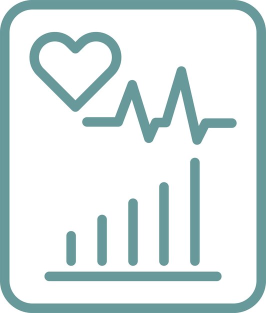 Diseño vectorial Estadística de salud Estilo del icono