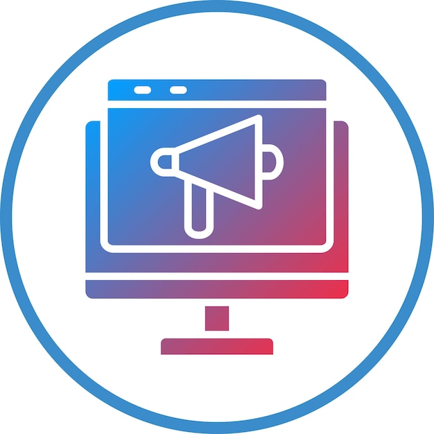 Diseño vectorial del estandarte de anuncios Estilo del icono