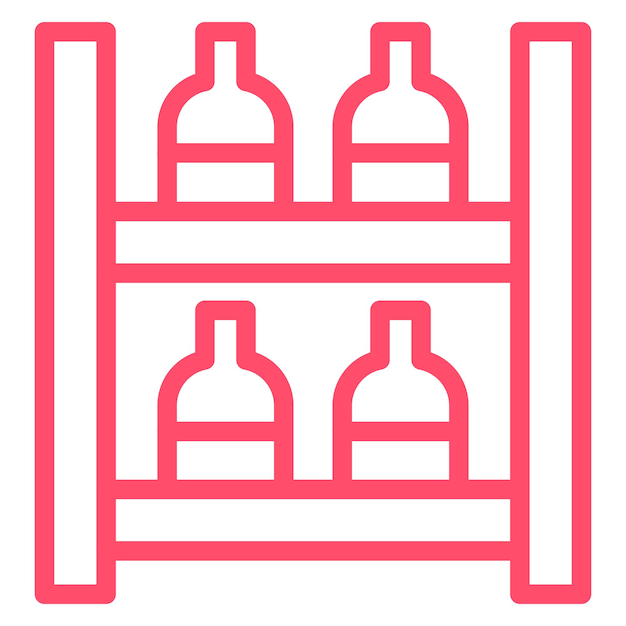 Diseño vectorial en el estante Estilo del icono de disponibilidad