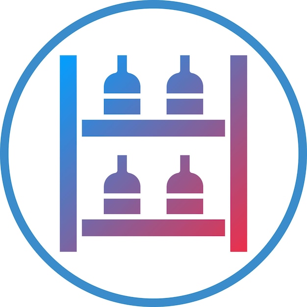 Diseño vectorial en el estante Estilo del icono de disponibilidad