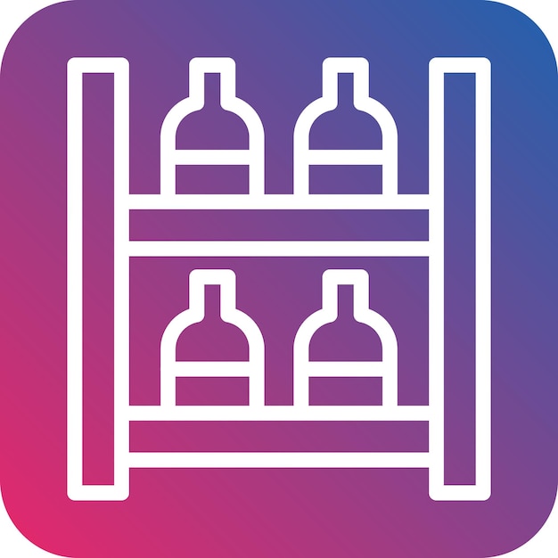 Diseño vectorial en el estante Estilo del icono de disponibilidad