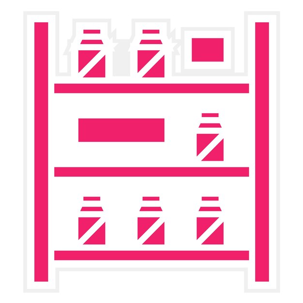 Diseño vectorial en el estante Estilo del icono de disponibilidad