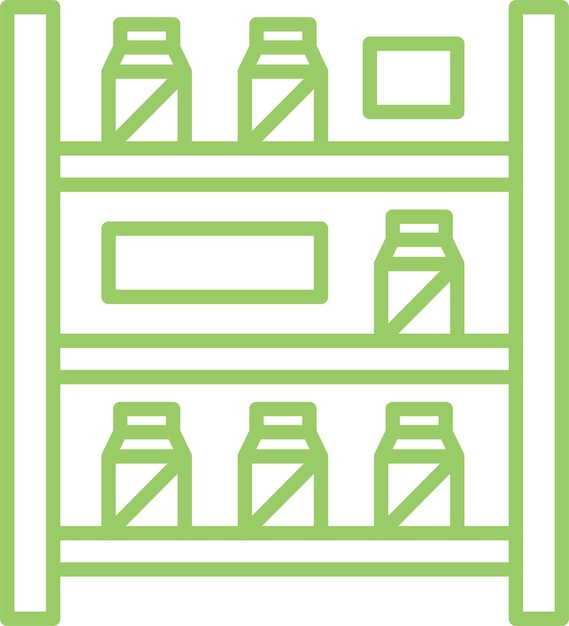 Diseño vectorial en el estante Estilo del icono de disponibilidad