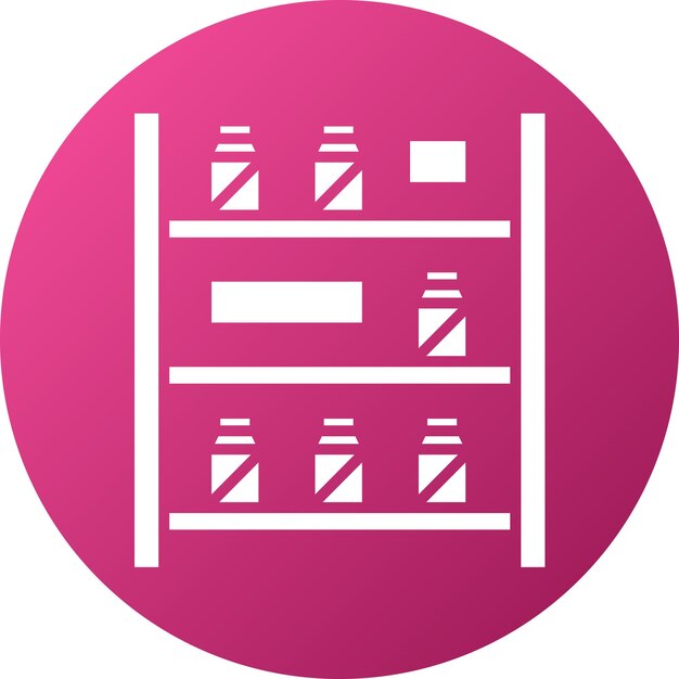 Diseño vectorial en el estante Estilo del icono de disponibilidad