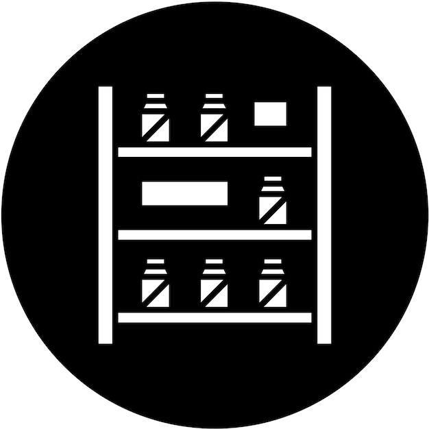 Diseño vectorial en el estante Estilo del icono de disponibilidad