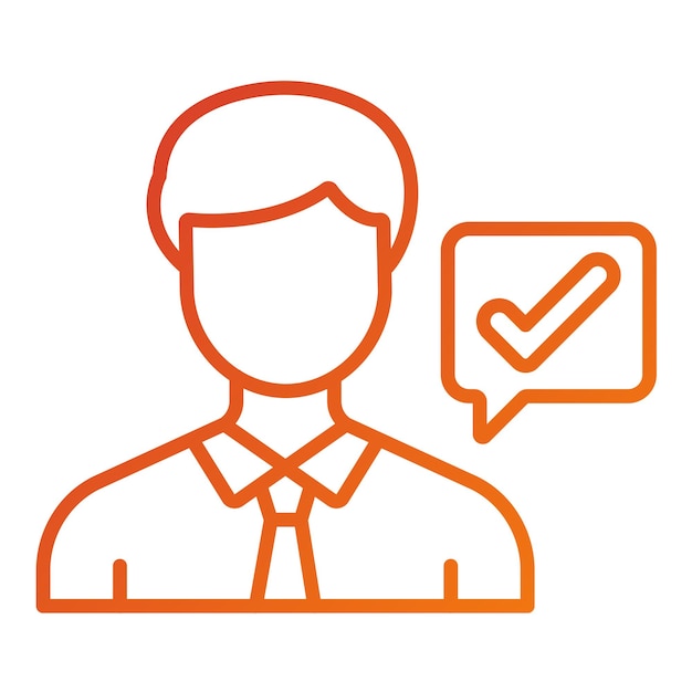 Diseño vectorial Estilo correcto del icono del usuario